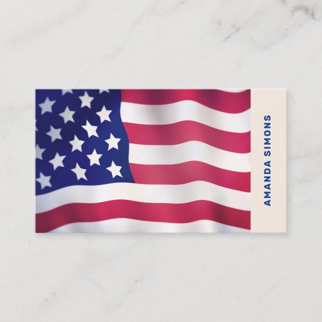 Business Cards with USA flag (Front)
