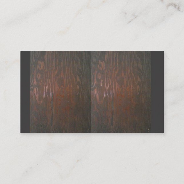 Business Cards with Wood Stain Design (Front)