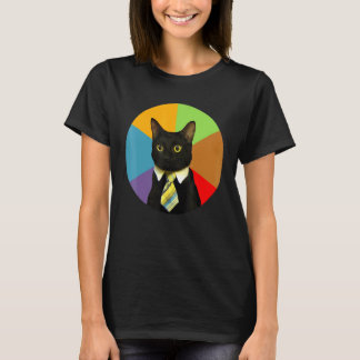Business cat kitten wear tie kid  kitty lover gift T-Shirt