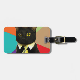 Business Cat Luggage Tag