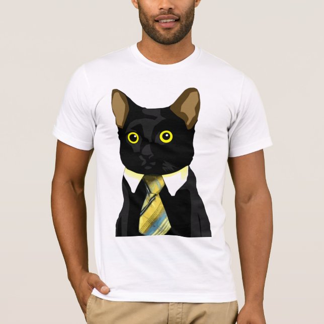 Business Cat Meme T-Shirt (Front)