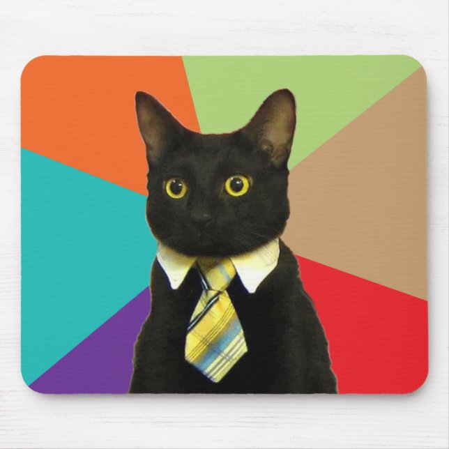 Business Cat Mousepad Meme (Front)