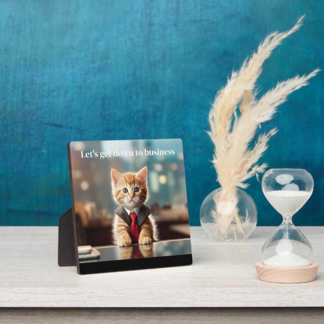 Business Cat  Plaque (Insitu)