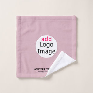 Business Chic Customisable Add Logo Dusty Rose Wash Cloth