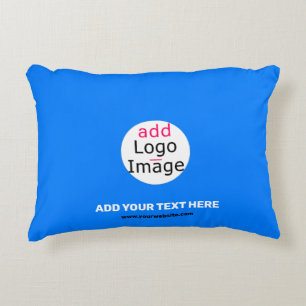Business Chic Customisable Brand Ultramarine Blue Decorative Cushion