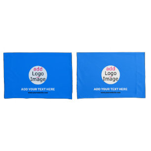 Business Chic Customisable Brand Ultramarine Blue Pillowcase
