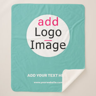 Business Chic Customisable Mint Green Minimal  Sherpa Blanket