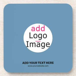 Business Chic Promo Customisable Dusty Blue  Coaster