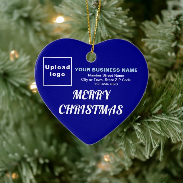 Business Christmas Blue Heart Shape Ceramic Tree Decoration (Tree)
