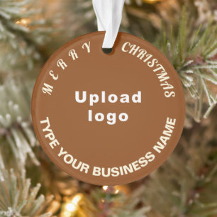 Business Christmas Brown Circle Acrylic Ornament