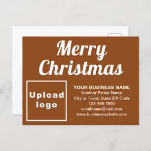 Business Christmas Brown Holiday Postcard