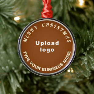 Business Christmas Brown Round Ornament