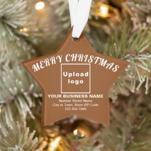 Business Christmas Brown Star Acrylic Ornament