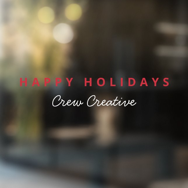 Business Christmas | Corporate Happy Holidays Window Cling (Creator Uploaded)