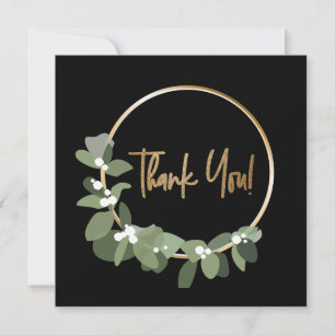 Business Christmas Corporate Wreath Thank you Holiday Card