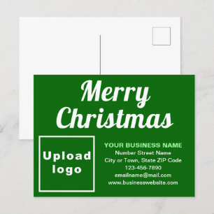 Business Christmas Green Holiday Postcard