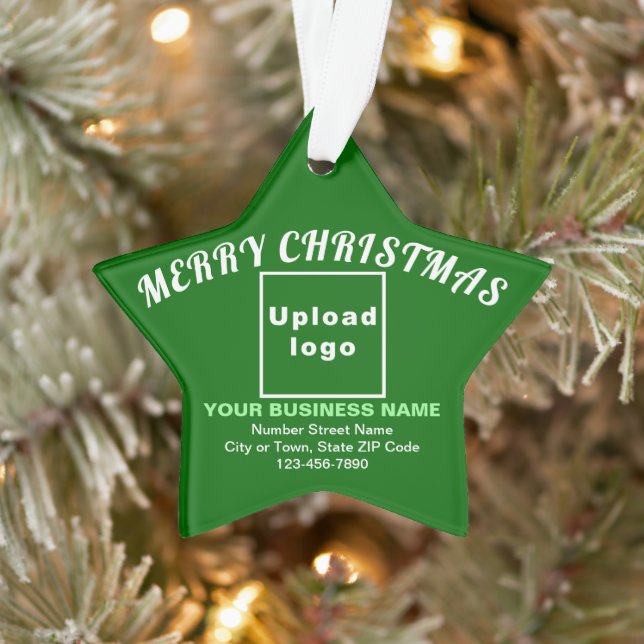 Business Christmas Green Star Acrylic Ornament (Tree)