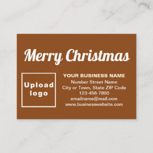 Business Christmas Greeting on Brown Enclosure Card