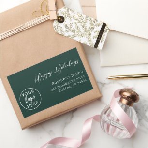 Business Christmas Happy Holidays  Rectangular Sticker