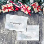 Business Christmas Holiday Gift Certificate<br><div class="desc">Business Christmas holiday gift certificate featuring falling snowflakes on a winter frost background. Personalise with your company details and gift information on the reverse. Designed by Thisisnotme©</div>