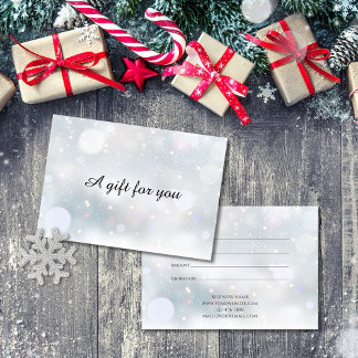 Business Christmas Holiday Gift Certificate