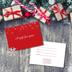 Business Christmas Holiday Gift Certificate