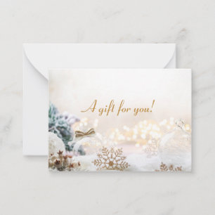 Business Christmas Holiday Gift Certificate Card