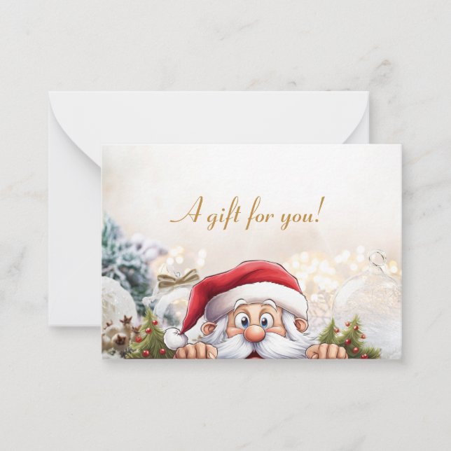 Business Christmas Holiday Gift Certificate Card (Front)