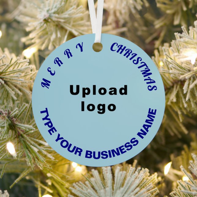 Business Christmas Light Blue Circle Metal Tree Decoration (Insitu)