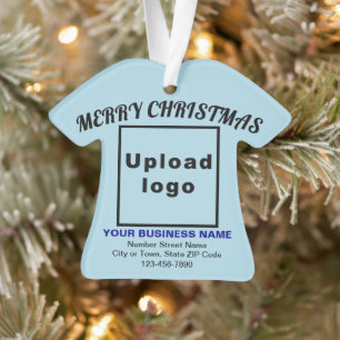 Business Christmas Light Blue Shirt Shape Acrylic Ornament