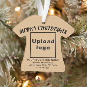 Business Christmas Light Brown Shirt Shape Acrylic Ornament