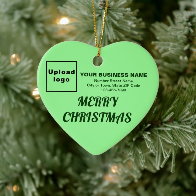 Business Christmas Light Green Heart Shape Ceramic Tree Decoration (Tree)