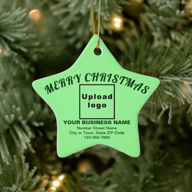 Business Christmas Light Green Star Ceramic Tree Decoration (Tree)