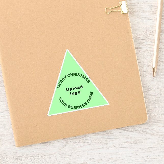 Business Christmas Light Green Triangle Vinyl (Notebook)