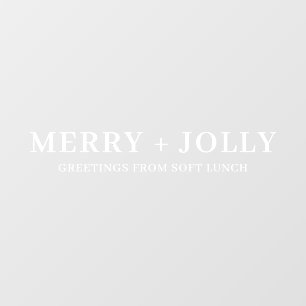 Business Christmas Merry and Bright Modern Window Cling