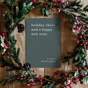 Business Christmas   Modern Forest Green Corporate Holiday Card