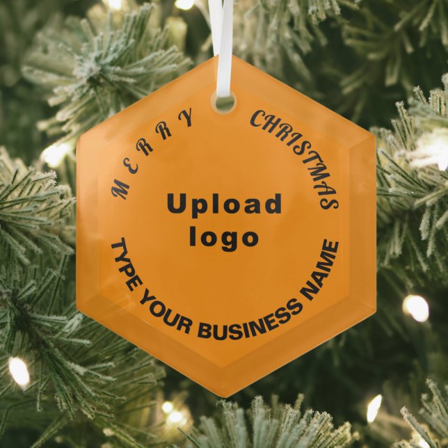 Business Christmas Orange Colour Glass Glass Tree Decoration (Insitu)