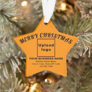Business Christmas Orange Colour Star Acrylic Ornament