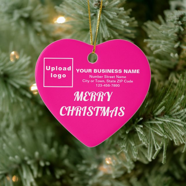 Business Christmas Pink Heart Shape Ceramic Tree Decoration (Tree)