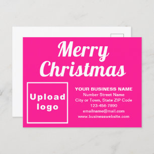 Business Christmas Pink Holiday Postcard