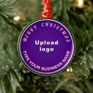 Business Christmas Purple Round Ornament