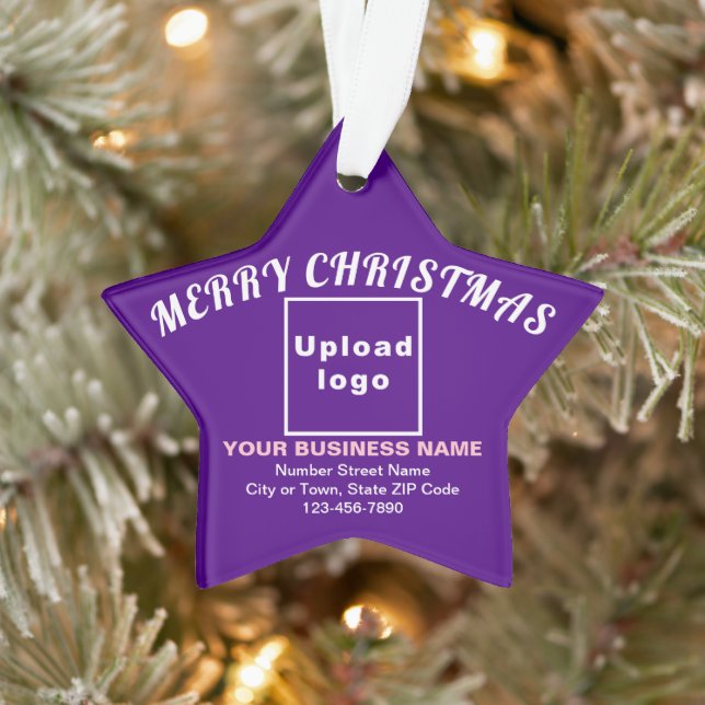 Business Christmas Purple Star Acrylic Ornament (Tree)