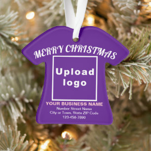 Business Christmas Purple T-Shirt Shape Acrylic Ornament