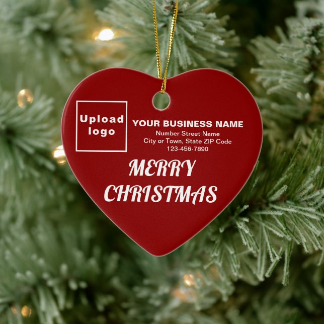 Business Christmas Red Heart Shape Ceramic Tree Decoration (Tree)