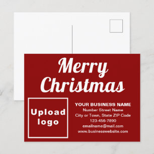 Business Christmas Red Holiday Postcard