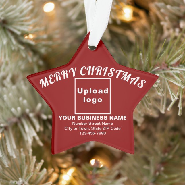 Business Christmas Red Star Acrylic Ornament (Tree)