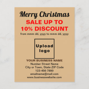 Business Christmas Sale on Light Brown Flyer