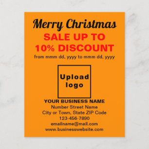 Business Christmas Sale on Orange Colour Flyer
