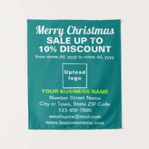 Business Christmas Sale on Teal Green Tapestry