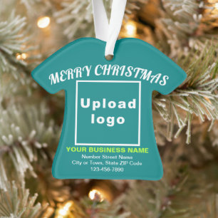 Business Christmas Teal Green Shirt Shape Acrylic Ornament